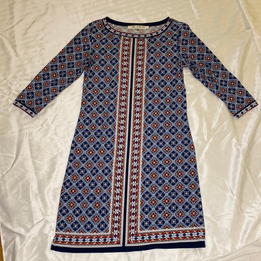 Patterned shift dress by Max Studio
